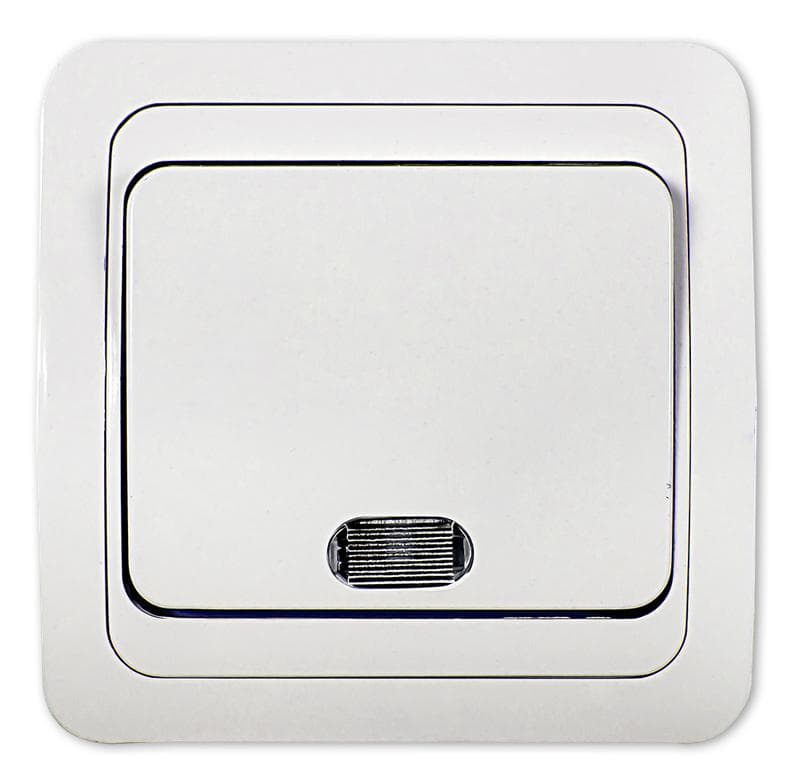 Выключатель 1-кл. СП Classico 2121 10А IP20 с подсветкой бел. ASD / IN HOME 4680005959853