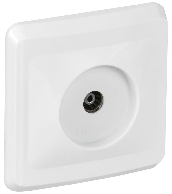 Розетка телевизионная TV 1-м СП Вега РТВ10-ВБ бел. GENERICA EAV10-K01-DM