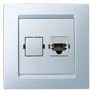 Розетка телефонная СП Simon15 RJ11 IP20 бел. Simon 1590480-030