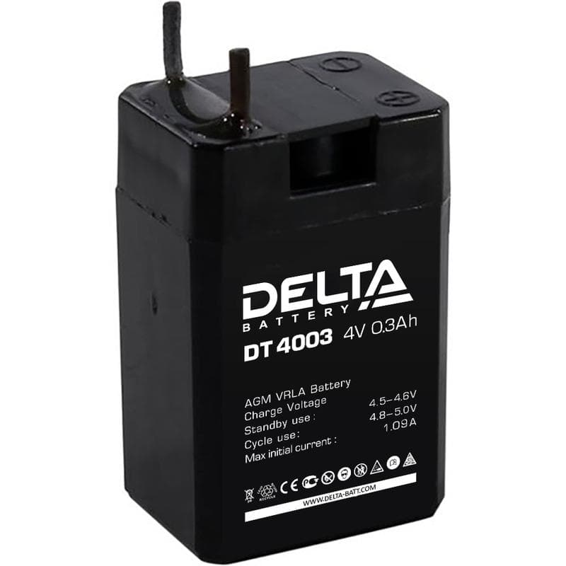 Аккумулятор ОПС 4В 0.3А.ч DT 4003 Delta 4614010040018