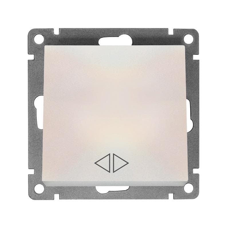 Переключатель перекрестный 1-кл. СП Афина 10А IP20 механизм жемчуж. UNIVersal A0024-Obr