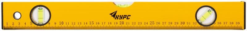 Уровень "Лайт" 400мм 3 глазка желт. корпус КУРС 18012