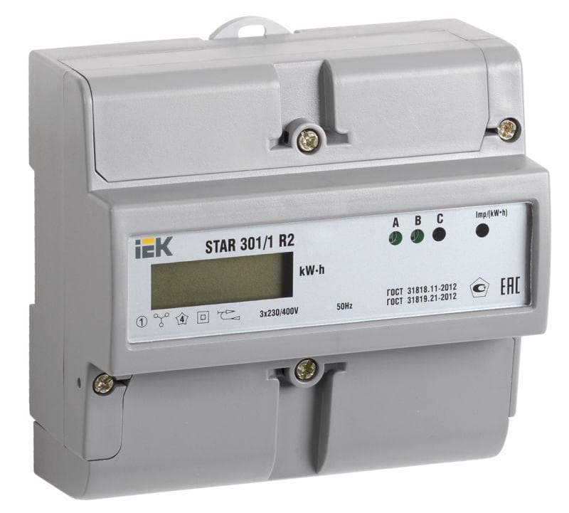 Счетчик STAR 301/1 R2-10(100)Э 3ф 10-100А 1 тариф. IEK CCE-3R1-2-02-1
