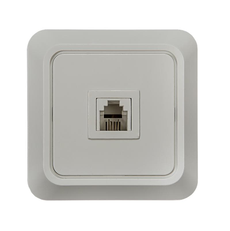 Розетка телефонная 1-м СП Bolleto 7034 16А IP20 бел. ASD / IN HOME 4690612000398