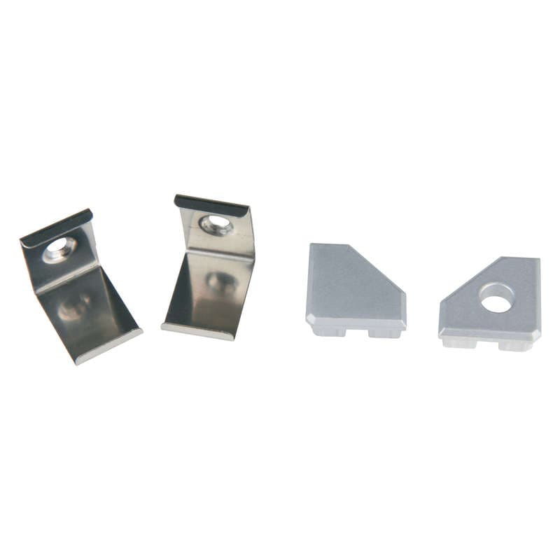 Набор аксессуаров UFE-N03 SILVER A POLYBAG для алюм. профиля крепеж. скобы 4шт сталь заглушки 4шт пластик серебр. Uniel UL-00000623