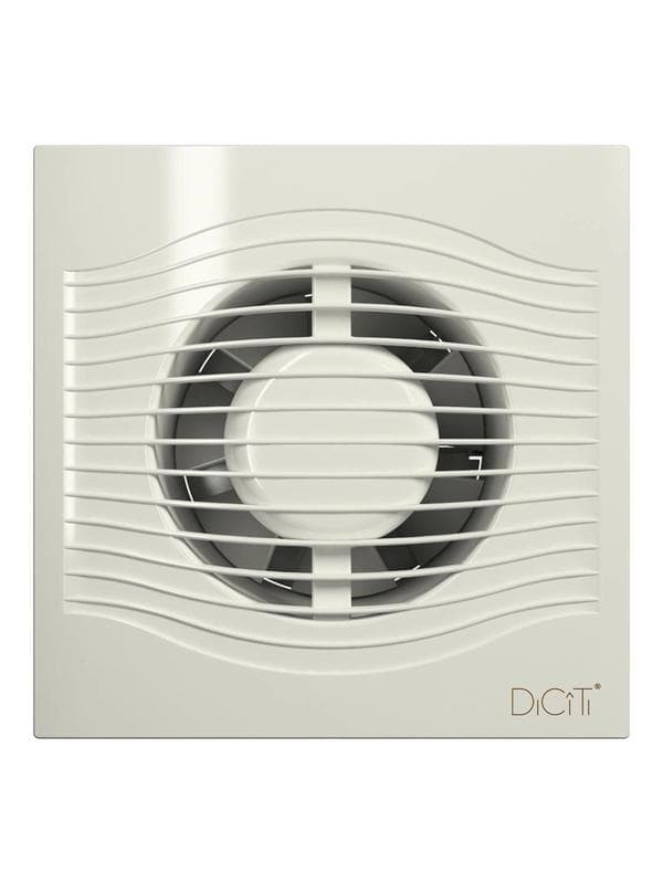 Вентилятор вытяжной осевой D100 декоративный с обратным клапаном DiCiTi SLIM 4C Ivory