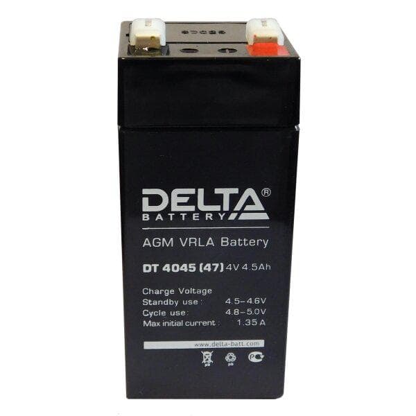 Аккумулятор ОПС 4В 4.5А.ч 47х47х101мм для прожекторов DT 4045 (47мм) Delta 4614010040023