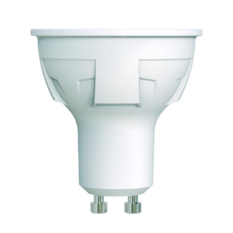 Лампа светодиодная LED-JCDR 6W/WW/GU10/FR/DIM PLP01WH Яркая JCDR 6Вт матовая 3000К тепл. бел. GU10 диммир. (упак. картон) Uniel UL-00003990