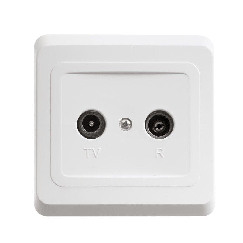 Розетка телевизионная оконечная TV/FM 1-м СП Этюд бел. SchE TVC-001B