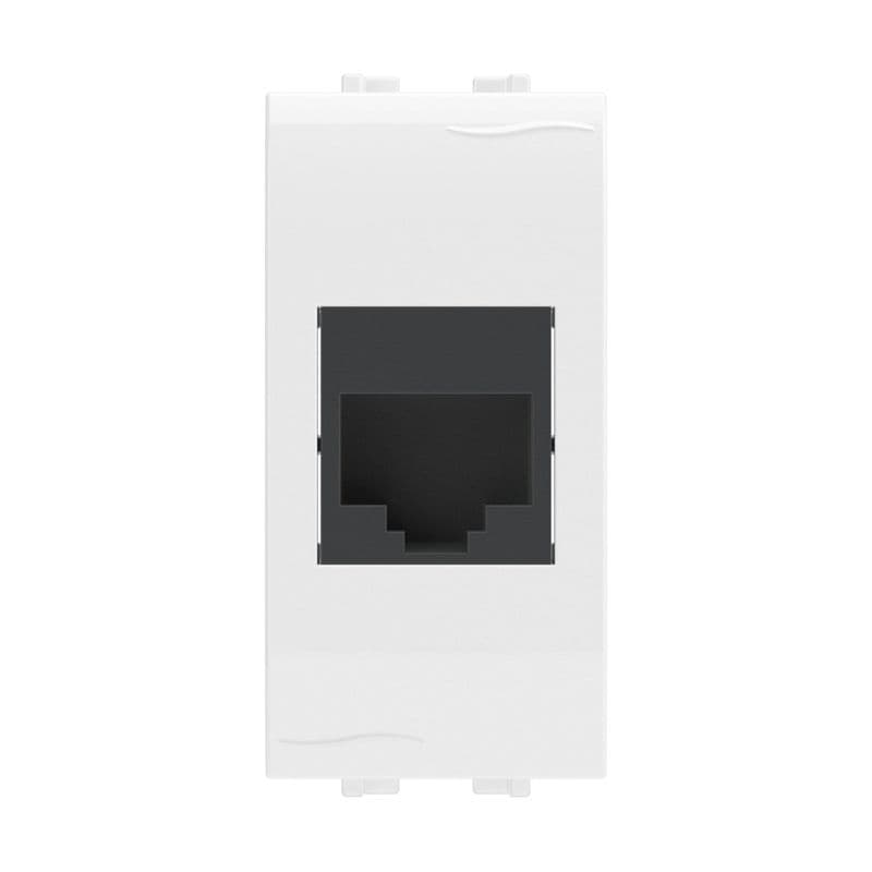 Розетка компьютерная 1-м СП 1мод. Brava RJ45 кат.5E AMP бел. DKC 76646B