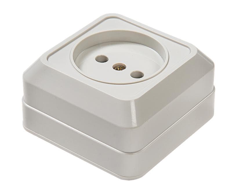 Розетка 1-м ОП Bolleto 7022 16А IP20 бел. ASD / IN HOME 4680005959785