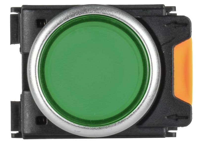 Кнопка d22мм 1НО+1НЗ MASTER с подсветкой зел. IEK MI-BT60-11D-3-12-K06
