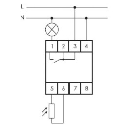 Фотореле AZ-B-зонд Плюс (выносной фотодатчик монтаж на DIN-рейке 3 модуля 230В 16А 1НО IP20) F&F EA0
