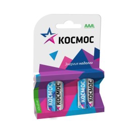 Элемент питания алкалиновый AAA/LR03 BP-4 (блист.4шт) КОСМОС KOCLR034BL