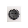 Розетка 1-м СП STRONG MIELE 16А с заземл. защ. шторки и крышкой жемчуж. Kranz KR-78-0702-4