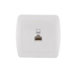 Розетка компьютерная ОП Demet RJ45 бел. LEZARD 711-0200-139
