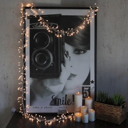 Гирлянда светодиодная "Мишура LED" 3м 288LED тепл. бел. 18Вт 220-240В IP20 провод ПВХ прозр. Neon-Ni