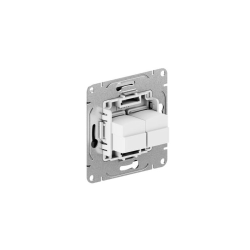 Розетка компьютерная 2-м СП Эпика RJ45 кат.5 механизм черн. EKF UP1-SOB-2RJ45-5