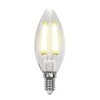Лампа светодиодная LED-C35-5W/WW/E14/CL/DIM GLA01TR форма "свеча" прозр. Air теплый бел. 3000К димми