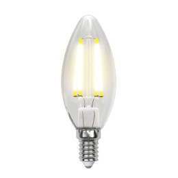 Лампа светодиодная LED-C35-5W/WW/E14/CL/DIM GLA01TR форма "свеча" прозр. Air теплый бел. 3000К димми