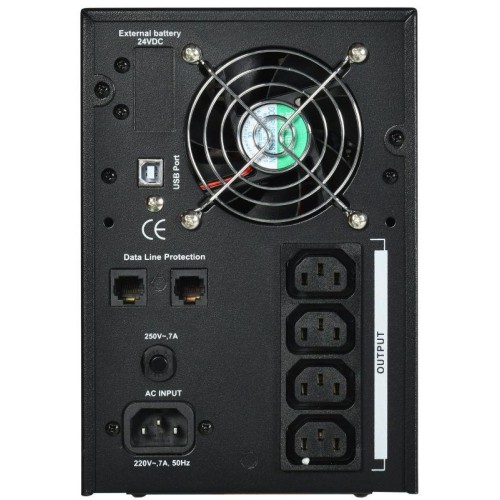 Источник бесперебойного питания ELECTRA LT 1.5кВА/1.2кВт с АКБ 2х7А.ч USB ITK ELT-1500VA-1-002