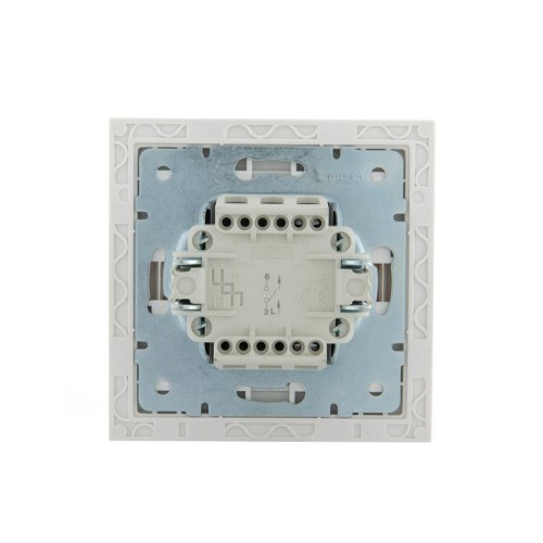 Выключатель 1-кл. СП Rain 10А IP20 с зол. боковой вставкой бел. LEZARD 703-0226-100