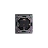 Розетка 1-м СП STRONG MIELE 16А с заземл. защ. шторки и крышкой антрацит Kranz KR-78-0702-5