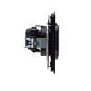 Розетка 1-м СП STRONG MIELE 16А с заземл. защ. шторки и крышкой антрацит Kranz KR-78-0702-5