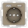 Розетка AtlasDesign 16А с 2-мя заряд. устройствами USB тип A+C 5В/2.4А/3.0А 2х5В/1.5А механизм шампа