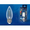 Лампа светодиодная LED-C35-9W/3000K/E27/CL PLS02WH Sky прозр. картон Uniel UL-00005162