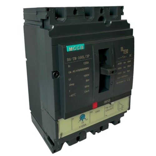 Выключатель автоматический MCCB BA-TM-160L/3P 125А (термомагнитый ТМ ICU:50KA) ELTEC 1200125