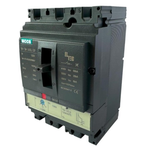 Выключатель автоматический MCCB BA-TM-160L/3P 125А (термомагнитый ТМ ICU:50KA) ELTEC 1200125