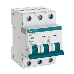 Выключатель автоматический модульный PDE LCB63H-DC-Z40/3 40А 3P кривая Z 10кА SmartWatt 451202049034