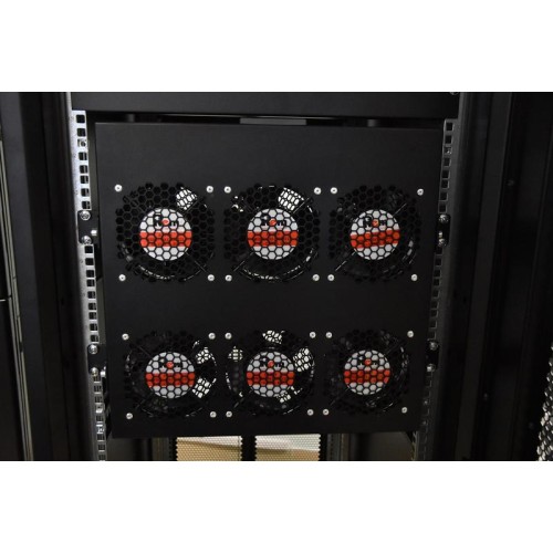 Модуль вентиляторный R-FAN-6K-1U-9005 19дюйм 1U 6 вентиляторов регулир. глуб. 390-750мм с контроллер