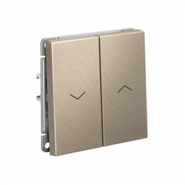 Выключатель для жалюзи 2-кл. ArtGallery 2х (сх. 4) 10А быстрозажим. клем. механизм шампань SE GAL000