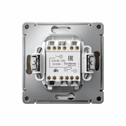 Выключатель для жалюзи 2-кл. ArtGallery 2х (сх. 4) 10А быстрозажим. клем. механизм шампань SE GAL000