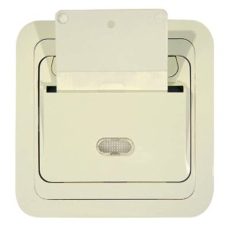 Выключатель карточный 1-кл. СП Mimoza 10А IP20 с ключом с временной задержкой отключения крем./крем.