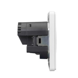 Розетка 1-м СП ROUND MIELE 16А с заземл. защ. шторки с USB A+C быстрой зарядки 5В/3А перламутр Kranz