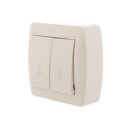 Переключатель проходной 2-кл. ОП Demet 10А IP20 крем. LEZARD 711-0300-106