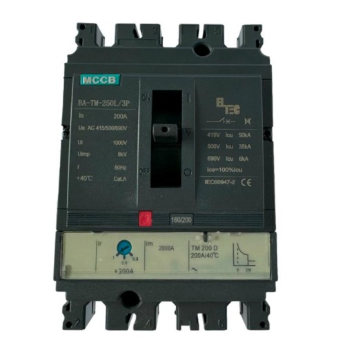 Выключатель автоматический MCCB BA-TM-250L/3P 200А (тепломагнитый ТМ ICU:50KA) ELTEC 1200200