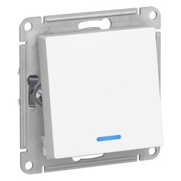 Переключатель проходной 1-кл. СП AtlasDesign 10А IP20 (сх. 6а) 10AX с подсветкой механизм бел. SE AT