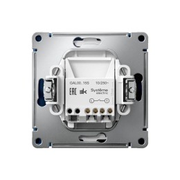 Выключатель кнопочный 1-кл. ArtGallery быстрозажим. клем. механизм аквамарин SE GAL001115S