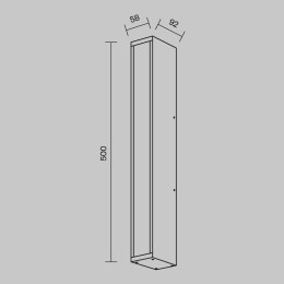 Светильник Corte 20Вт 3000К IP65 бра настен. Maytoni O571WL-L20B3K