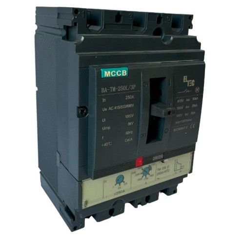 Выключатель автоматический MCCB BA-TM-250L/3P 250А (тепломагнитый ТМ ICU:50KA) ELTEC 1200250