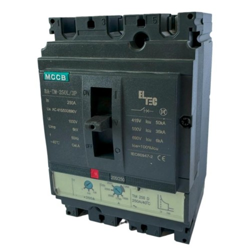 Выключатель автоматический MCCB BA-TM-250L/3P 250А (тепломагнитый ТМ ICU:50KA) ELTEC 1200250