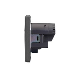 Розетка 1-м СП ROUND MIELE 16А с заземл. защ. шторки с USB A+C быстрой зарядки 5В/3А титан Kranz KR-