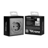 Розетка 1-м СП ROUND MIELE 16А с заземл. защ. шторки с USB A+C быстрой зарядки 5В/3А титан Kranz KR-