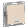 Переключатель проходной 1-кл. СП AtlasDesign 10А IP20 (сх. 6а) 10AX с подсветкой механизм беж. SE AT