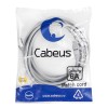 Патч-корд S/FTP кат.6A PC-SSTP-RJ45-Cat.6a-10m-LSZH 2хRJ45/8p8c экранир. LSZH (10G) 10м сер. Cabeus