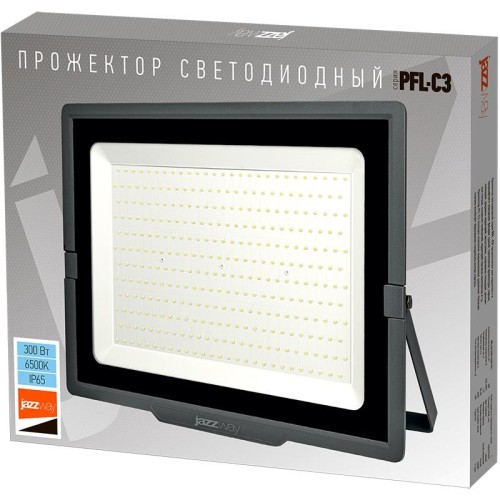 Прожектор светодиодный PFL-C3 300Вт 6500К IP65 ДО с клапаном закален. прозр. стекло Pro JazzWay 5032